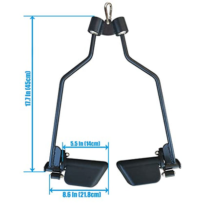 Adjustable Lat Pull down Bar, Cable Machine Attachments for Gym, Home Gym Fitness T-bar Row Pulldown Attachments, Lat Pull Down Machine Wide Grip Neutral Grip Handle - color: SP-B08