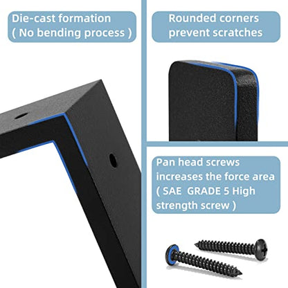 8"x 4"Shelf Brackets,L Shelf Brackets, die-cast Formation, Vertical Angle, Premium Alloy Metal Heavy Duty Shelf Bracket, high Strength Mounting Hardware Included, Corner Brace Joint,Pack of 4. - size: 8 inch x 4 inch die-cast