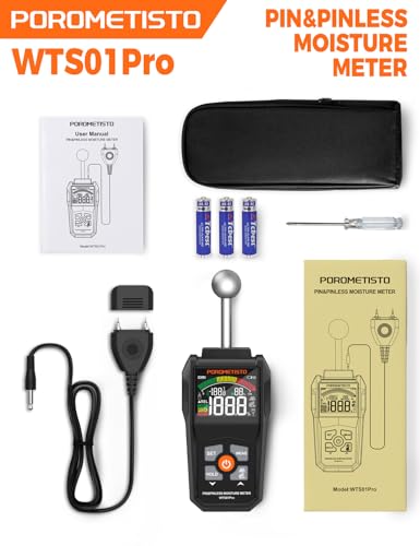 Pin & Pinless Moisture Meter POROMETISTO WTS01Pro