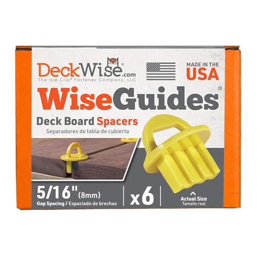 DeckWise WiseGuides Reusable 5/16" Decking Board Spacers, 6 Count - size: 5/16