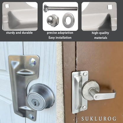 U 9496 Latch Guard Plate Cover Fit for Prime-Line Door Latch Guard, 3" x 7"