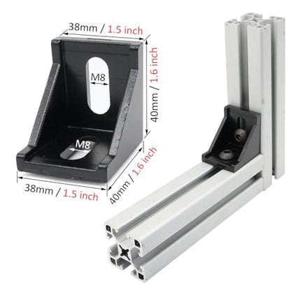 20 Sets 4040 Aluminum Extrusion Accessories Hardware T Slot Bracket