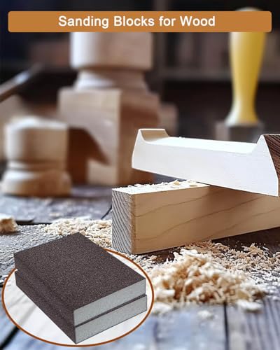 Sanding Sponge 220 Grit Sanding Block - Drywall Sanding Block for Wood - size: 220 Grit