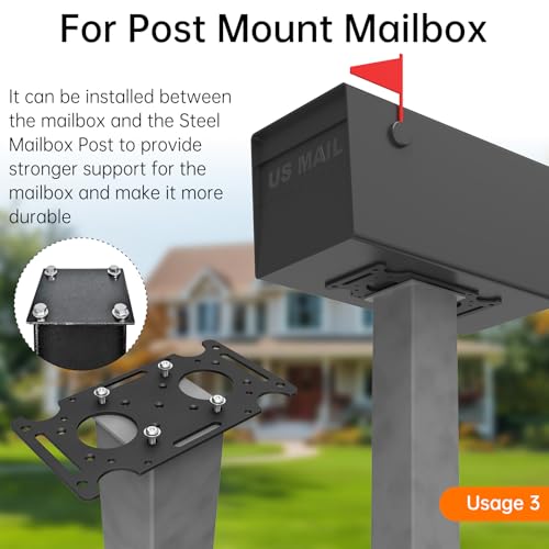 Mailbox Mounting Bracket, Plate for Post Mount Mailboxes - color: Mounting Bracket