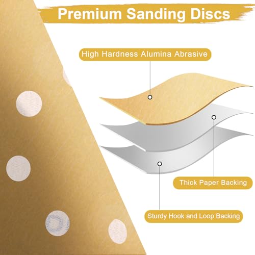 5 Inch 8-Hole Hook and Loop Sanding Discs 800 Grit, 100 PCS