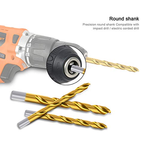 ENERTWIST 230 PCS Titanium Drill Bit Kit Set, Conventional 135° Tip - style: 230PCS(135°)