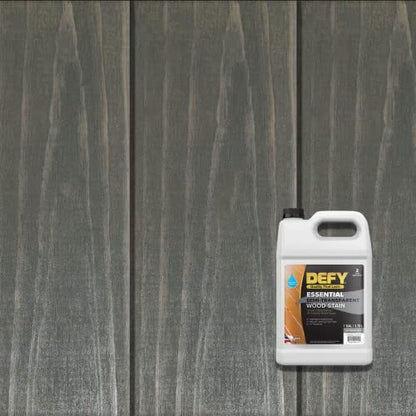 DEFY Essential Semi-Transparent Outdoor Wood Stain and Sealer in One, 1 Gallon, Driftwood Gray - Wood Sealer Outdoor Waterproof Deck Stain - color: Driftwood Gray