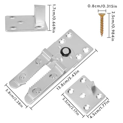 Sectional Couch Connectors,Heavy Duty Interlocking Alligator Sofa Clamps, 2 Pack Metal Anti-Slip Brackets with 20 Screws, Keep Sectional Together Stop Sliding Apart for Kids/Pets,No Tool Needed
