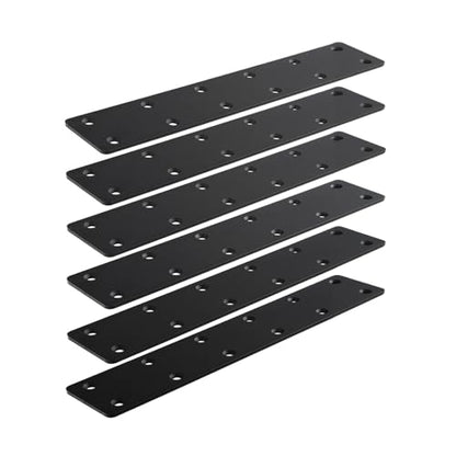 6packs Straight Steel I Shape Flat Plate,Heavy Duty Mending Plate 10.8"x2" for Wood DIY Projects - Large Connector Brace,Post to Beam Connectors Repair Bracket,Joining Brackets
