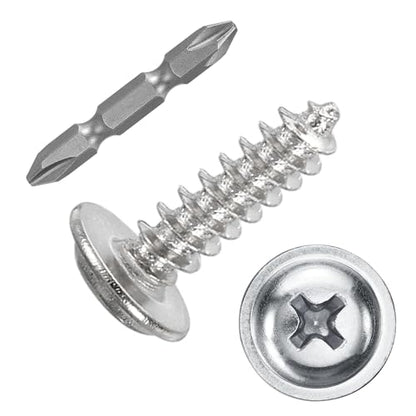 100pcs M2.3x8 Self Tapping Screws Carbon Steel Silver - size: M2.3x8