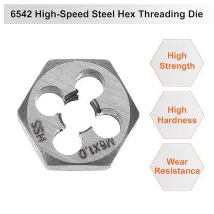 HARFINGTON Hex Threading Die M6x1 Metric Thread Rethreading Fixed Die - size: M6 x 1
