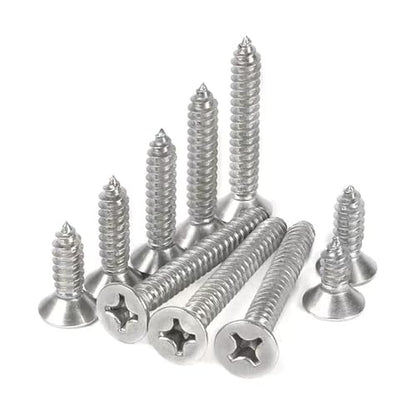 M2 x 18mm Flat Head Wood Self Tapping,Sheet Metal Screws,Phillips Drive Countersunk Wood Screws,304 Stainless Steel （A2-70,GB846,Plain Finish，100 Pcs - size: M2 x 18mm（100 Pcs）