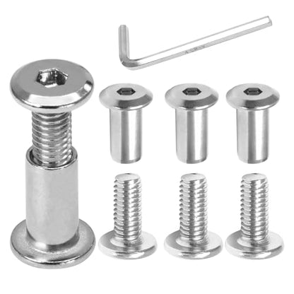 Biaungdo M6x20mm Silver Hex Drive Socket Cap Bolt, 15 Sets - color: Silver, size: M6x20mm