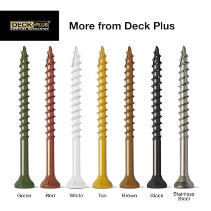 Deck Plus Deck Screws, #10 x 2-1/2in, 73 Pack, Brown - color: Brown, size: #10 x 2-1/2", style: 73 pcs