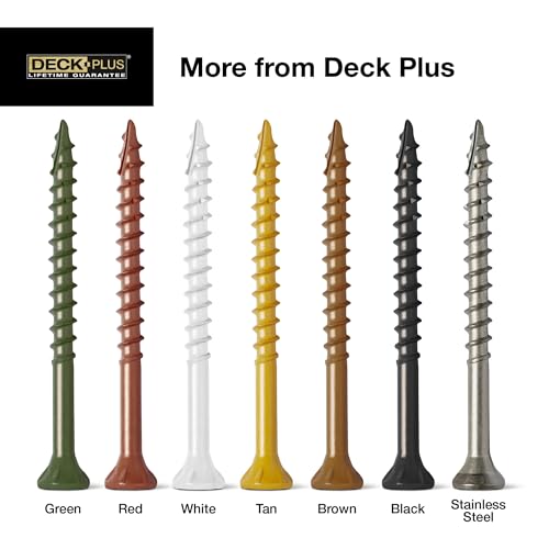 Deck Plus Deck Screws, #10 x 3-1/2in, 55 Pack, Tan - color: Tan, size: #10 x 3-1/2", style: 55 pcs