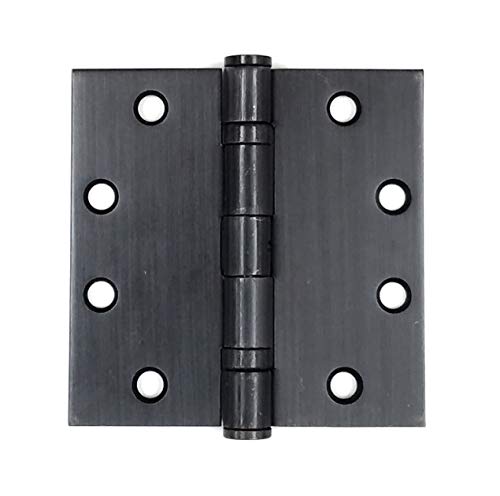Heavy Duty Ball Bearing Door Hinge Oil Rubbed Bronze 4 Inch Square 2-Pack - color: Oil Rubbed Bronze, size: 4 inch square