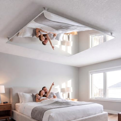 brisafe Ceiling Mirror, 47″ x 47″ x 0.78″ Nano Reflective Strip Mirror - size: 47" x 47"