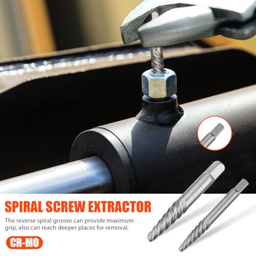 Damaged Screw Extractor Set 14 Pcs,Left Handed Drill Bit Screw Extractor - size: 14 PCS