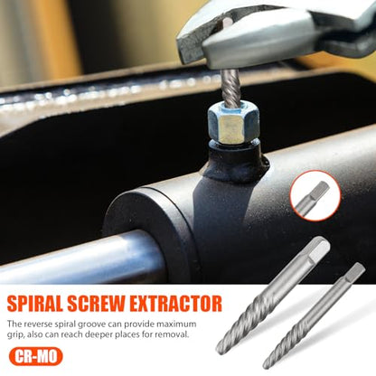 Damaged Screw Extractor Set 14 Pcs,Left Handed Drill Bit Screw Extractor - size: 14 PCS