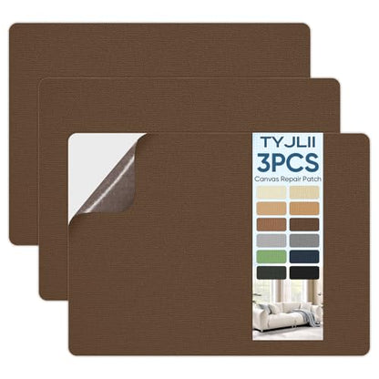 Canvas Repair Patch，Waterproof Self Adhesive Fabric Patch for Tent,Boat Cover,Canopy,Umbrella,Furniture Cover,Awning,Luggage,Couch.(8.3″ x 11″-Brown) - color: Brown