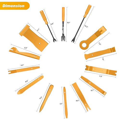 GOOACC 40Pcs Trim Removal Tool Yellow - color: Yellow