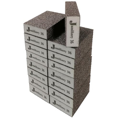 16Pcs 36 Grit Sanding Blocks, Jamiikury Coarse Sanding Sponge Washable and Reusable, Wet Dry Sandpaper Sponge for Wood Metal FurniturePaint and Drywall - size: 36 Grits