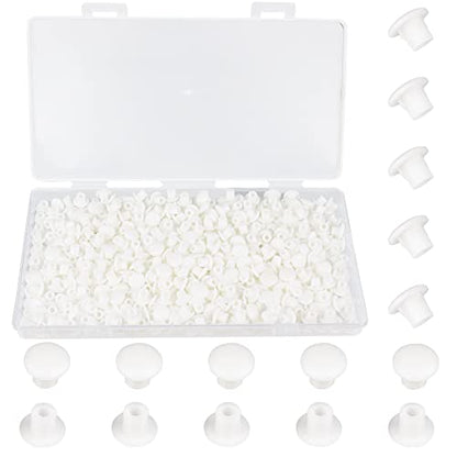 500Pcs 3/16" Plastic White Hole Plugs, Screw Hole Covers - color: White, size: 500pcs*0.19"(5mm)
