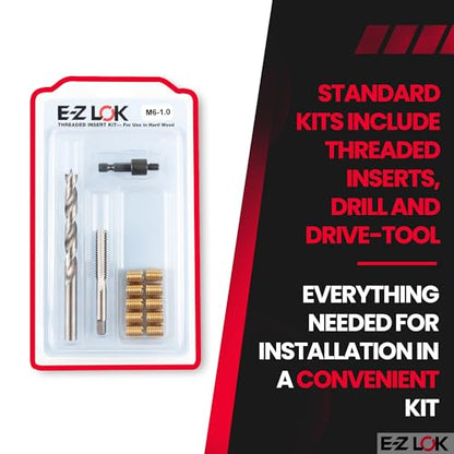 E-Z LOK Thread Repair Kit, M6-1.0 - size: M6-1.0, style: Brass
