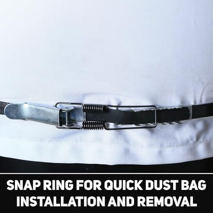 BUCKTOOL 1-1/2 HP Dust Collector, Internal Dust Baffle, 1100 CFM Airflow - size: 1100CFM