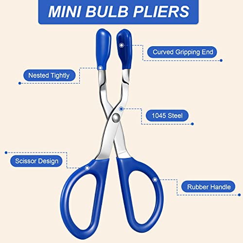 Minatee Mini Light Bulb Pliers Removal Tool for Halogen Bulbs, Blue - color: Blue