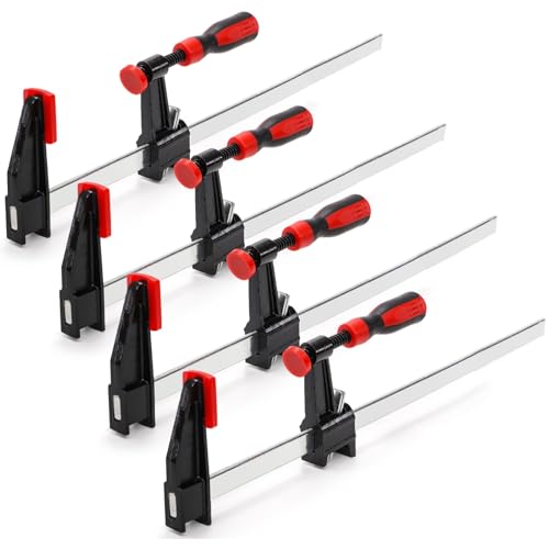 ZAVOOS 4 Pack Bar Clamps for Woodworking, 12 Inch, Medium Duty