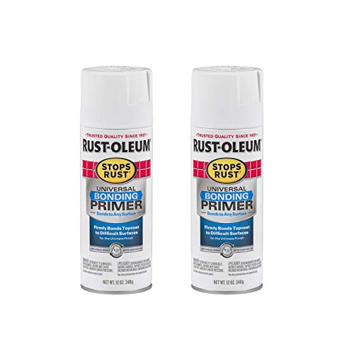 Rust-Oleum Stops Rust Universal Bonding Primer Spray, Flat White - color: Flat White, size: 12 Ounce (Pack of 2)