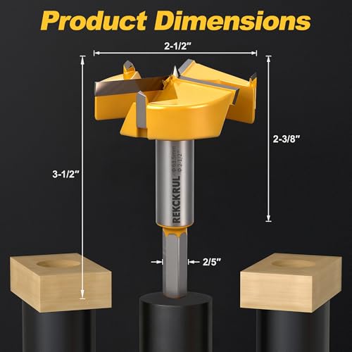 2-1/2" | 63.5mm Triple Flute Tungsten Carbide Forstner Drill Bit (Hex) - size: 2-1/2" | 63.5mm