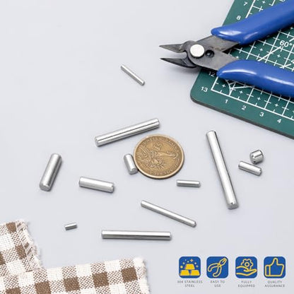 Glarks 175pcs M4 Solid Dowel Pins Kit, 12 Sizes Stainless Steel Cylindrical Shelf Support Peg Pin Rod Fastener, Parallel Dowel Pin Fastener for Machinery Manufacturing,Furniture Installation - size: 175pcs M4