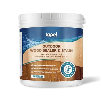 Mahogany Wood Sealer and Stain - Waterproof & Wood Hardwax Oil, 1qt - color: Mahogany, size: 1 Quart