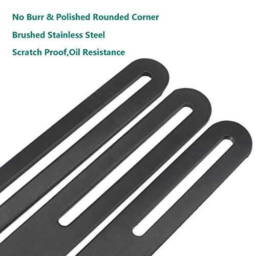4 PCS Flat Straight Brace Brackets Mending Plates Repair Fixing Bracket with Slot, ULIFESTAR Heavy Duty Thicken SUS Corner Brace for Wood,Metal Bracket for Furniture Shelf Bed Table-8.27x0.94x0.12'' - size: Black 8.27 x 0.94 x 0.12 inches