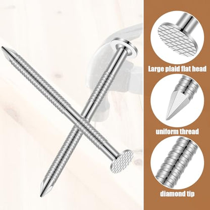 Tandefio 2 Pound Siding Nails 1-1/4 Inch Roofing Tile Slating Nail, Silver - color: Sliver, size: 1-1/4 Inch