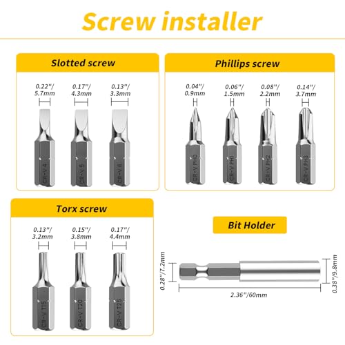 Screw Extractor Set 33-Pcs, HSS Stripped Bolt Remover with Drill Bits Case