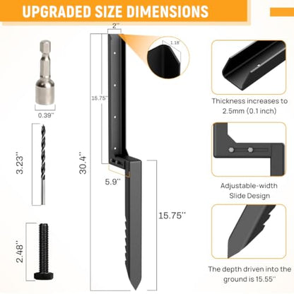 4PCS Fence Post Repair Kit with Serrated Design & Adjustable Width