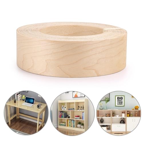 Skelang Maple 2" x 50' Roll Wood Veneer Edge Banding Preglued Iron-On with Hot Melt Adhesive Edgebanding Flexible Wood Tape - size: 2" x 50'