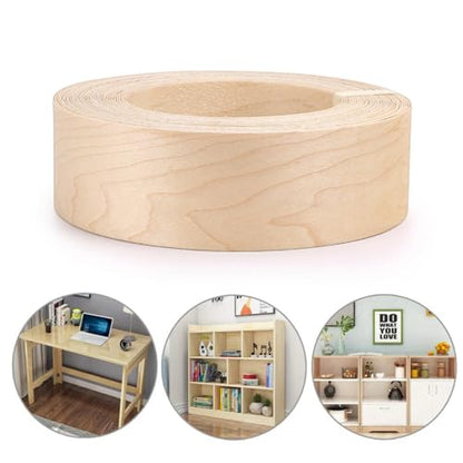 Skelang Maple 2" x 50' Roll Wood Veneer Edge Banding Preglued Iron-On with Hot Melt Adhesive Edgebanding Flexible Wood Tape - size: 2" x 50'