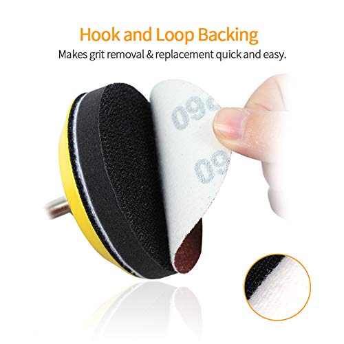 SPEEDWOX 100PCS 3" 60 Grit Sanding Discs, Hook and Loop No Hole Sandpaper - style: 60-Grit
