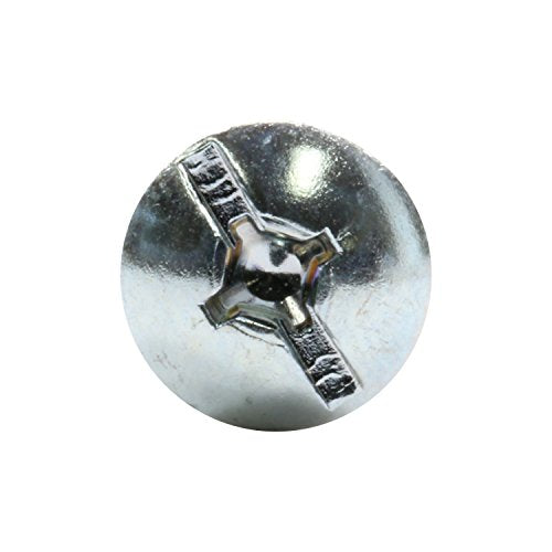 100 Pack Rok Hardware #8 x 2 Slotted Machine Thread Phillips Sqaure Drive Break Away Long Truss Head Screws