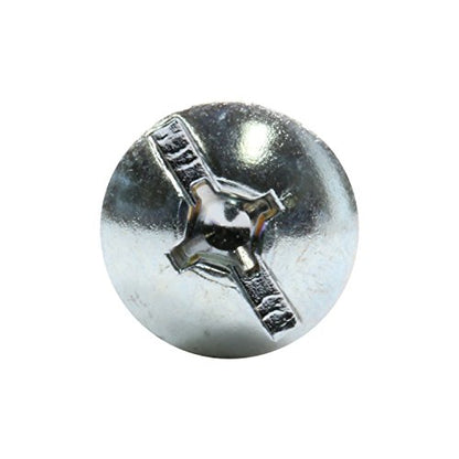 100 Pack Rok Hardware #8 x 2 Slotted Machine Thread Phillips Sqaure Drive Break Away Long Truss Head Screws