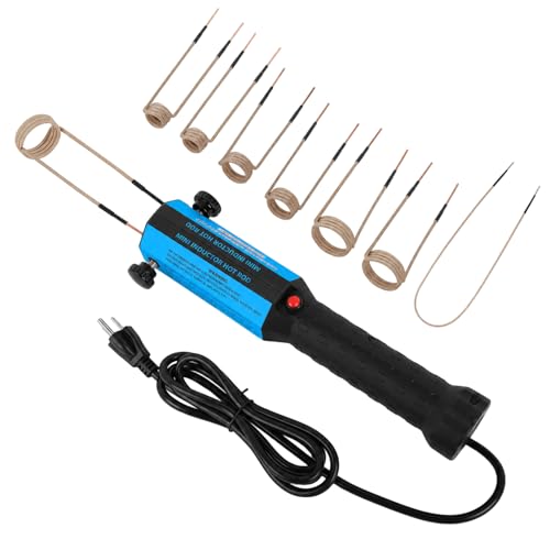 Induction Heater Bolt Removal, 1200W Induction Bolt Heater Tool with 8 Coils, Heat Stripped Bolt Remove for Rusted Nuts, Screws (Blue) - color: Blue
