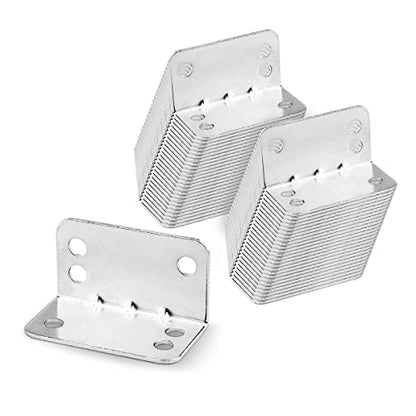 POWERTEC L Bracket 50PK, 90 Degree Shelf Brackets, Corner Braces for Wood Shelves/Bed Frame/Work Bench/Cabinet/Chicken Coop (71429-P2) - size: L Brackets, 50PK