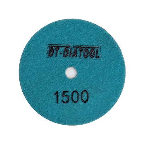 DT-DIATOOL Dry Diamond Polishing Pads 4 Inch Grit 1500, 8 Pieces