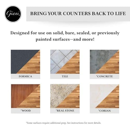 Giani Butcher Block Easy Epoxy Countertop Paint Kit - color: Butcher Block