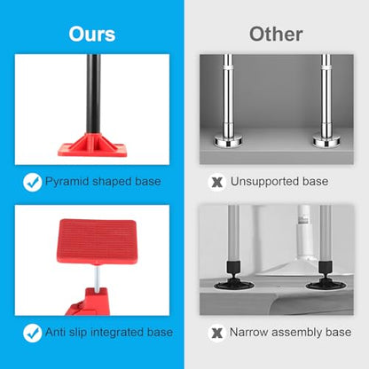 Cabinet Jack Support Pole, 4 Pack 45-114 in Adjustable Heights Support Pole - size: 4 Pack-45"-114"