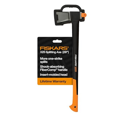 Fiskars X25 Splitting Axe 28", Wood Splitting Axe for Medium to Large Logs - style: 28" Splitting Axe